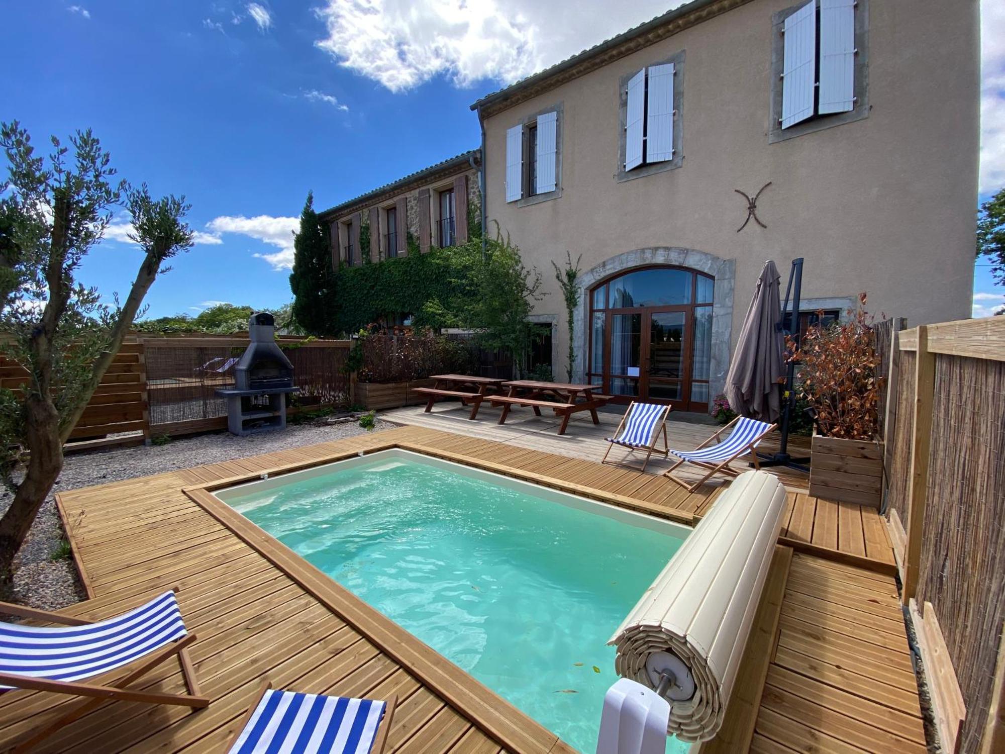 Maison, Canal Du Midi Piscine Homps  Extérieur photo